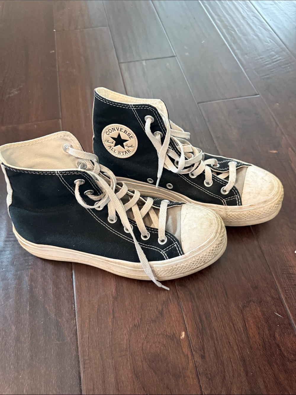 Converse Black and White High Top Sneakers
